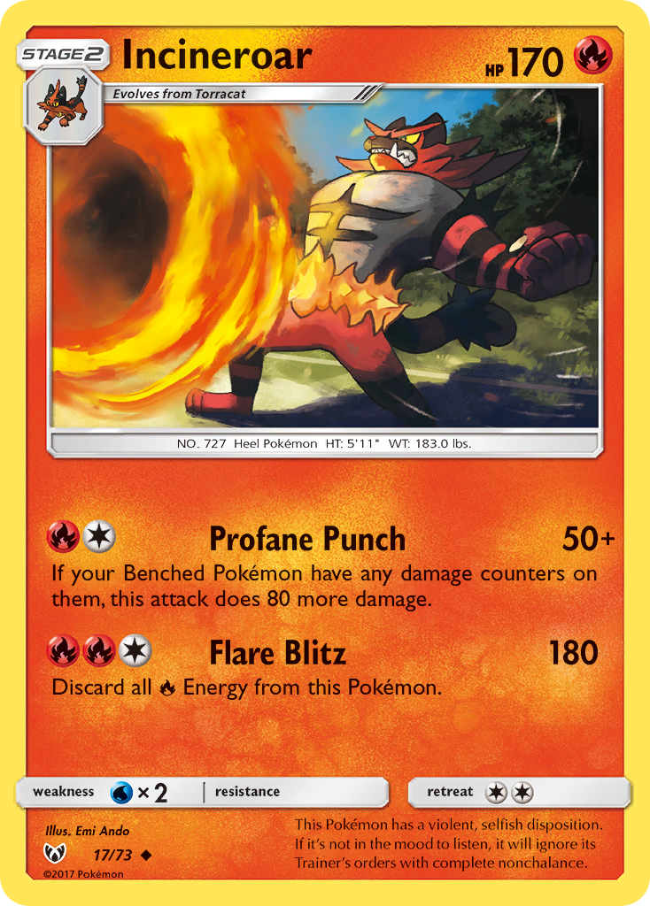 Shining Legends Incineroar #17/73
